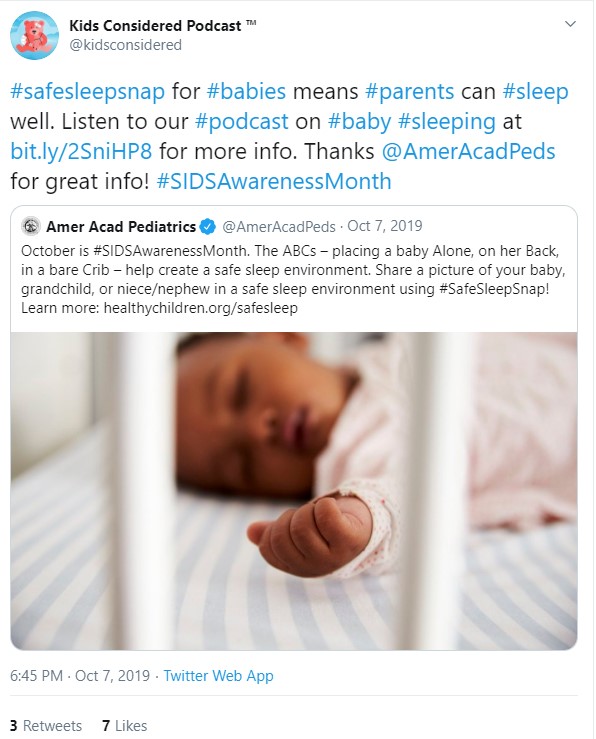 safe sleep month 2019