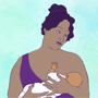 woman breastfeeding