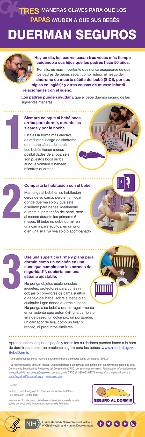 Infografía: Padres ayuden a sus bebes a dormir seguros